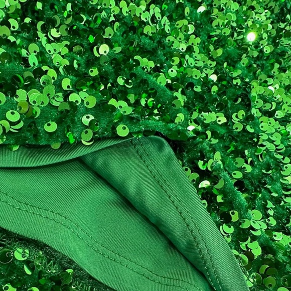 🔵 Sequin Skirt Sparkle Stretchy Bodycon Mini Skirts Night Out Party NWT sz med - Picture 4 of 6